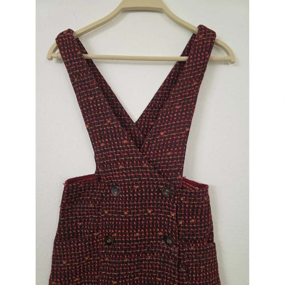 NEW Zara Black Dress Tweed Plaid, Girls Size 11-12, Pinafore Style